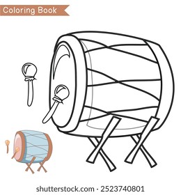 Coloring page for children. Color worksheet activity. Education about color. Education for preschool.