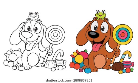 Coloring page children featuring
