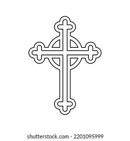 Coloring Page Christian Cross Kids Stock Vector (Royalty Free ...