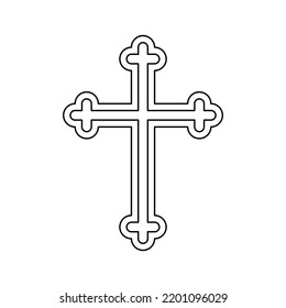 Coloring Page Christian Cross Kids Stock Vector (Royalty Free ...