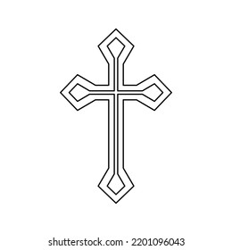 Coloring Page Christian Cross Kids Stock Vector (Royalty Free ...