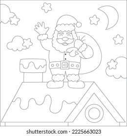 coloring page for christmas holiday