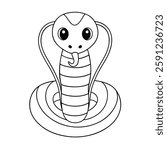 Coloring page Cobra vector illustration
