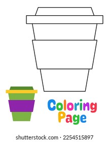 Coloring page with Coffee Cup for kids