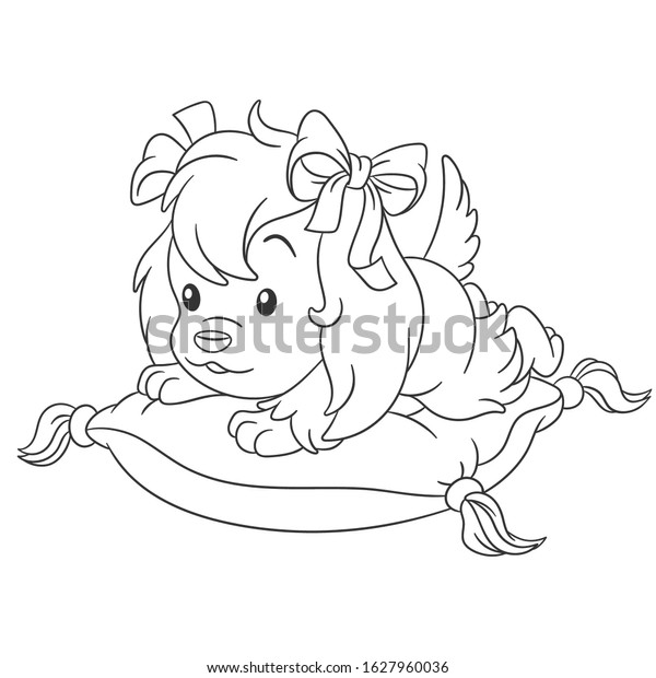 Coloring Page Colouring Picture Puppy Dog Stock Vector (Royalty Free