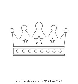 Coloring page with Crown for kids