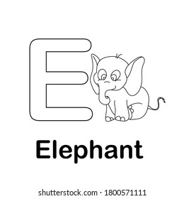 Coloring page cute cartoon alphabet for kids