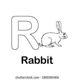 Coloring page cute cartoon alphabet for kids