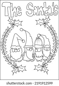 Coloring page of a cute cartoon snowman with Christmas tree. Vector black and white illustration on white background.
