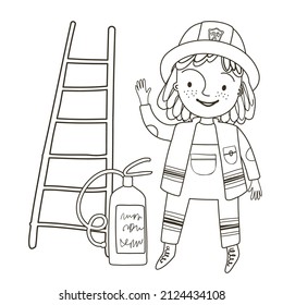 fire brigade clipart black and white free