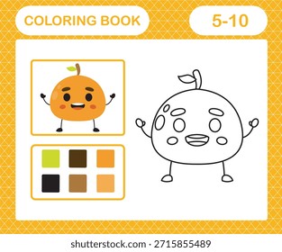 Dibujo para colorear de fruta linda