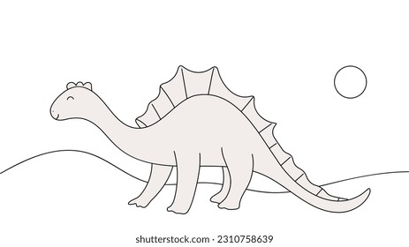 coloring page of a dinosaur