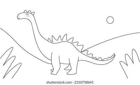 coloring page of a dinosaur