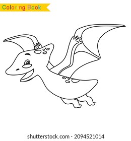 Coloring Page Dinosaurs Edition. Dinosaurs Color Book. Dinosaurs worksheet page. Educational printable colouring worksheet. Fun activity for kids. Vector illustration.