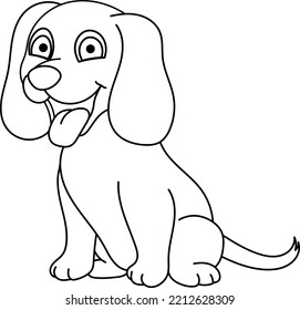Coloring page with a Dog
