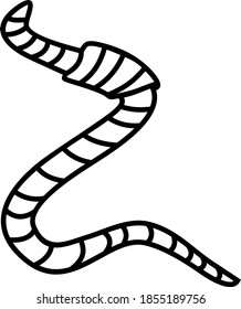 Coloring Page Earthworm Isolated On White Stock Vector (Royalty Free ...