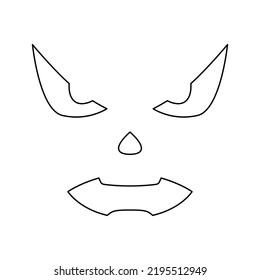 Coloring page with Face of halloween for kids
