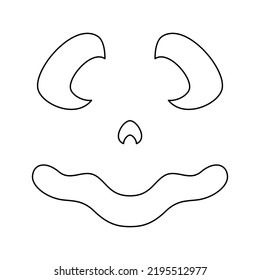 Coloring page with Face of halloween for kids