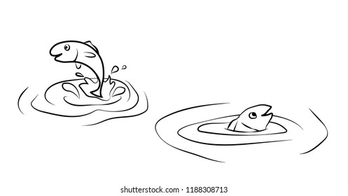 Coloring page fish