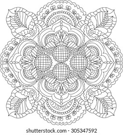 coloring page- floral design