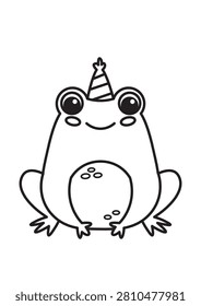Coloring page frog in