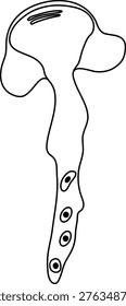 Coloring page with germinating pollen ghrain isolated on white background