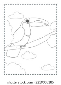 coloring page of a goose