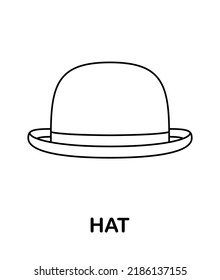 Coloring page with Hat for kids