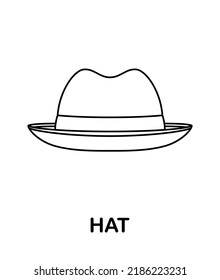 Coloring page with Hat for kids