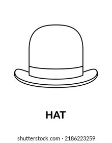 Coloring page with Hat for kids