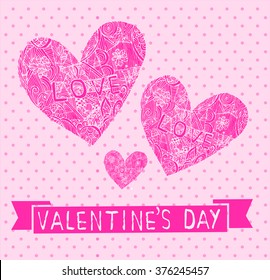Coloring page heart St Valentine's day greeting card hand made print digital art printable doodle children adult craft, hand draw. green white background. henna