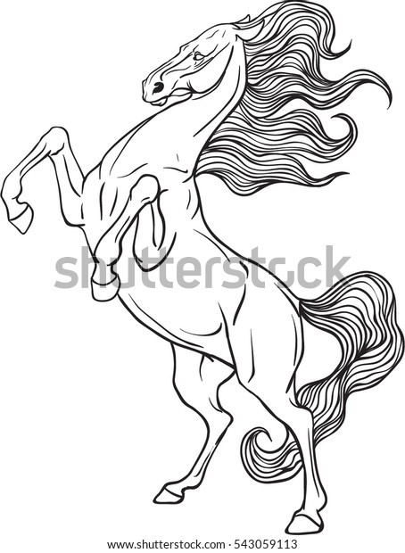 Coloring Page Horse Stock Vector (Royalty Free) 543059113