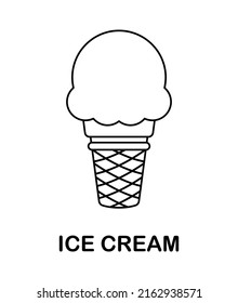 Coloring page with Ice Cream for kids