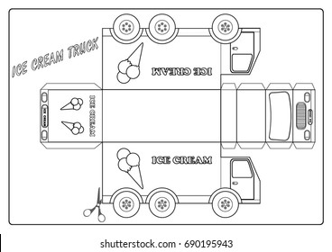 ice cream truck coloring page