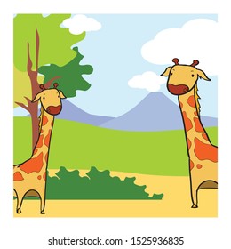 coloring page illustration of animals