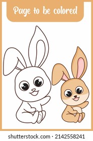 coloring page for kid . cute rabbit