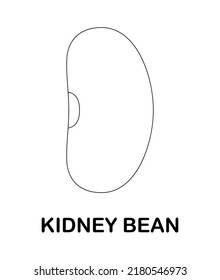 Coloring page with Kidney Bean for kids