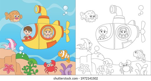 coloring page for kids activity