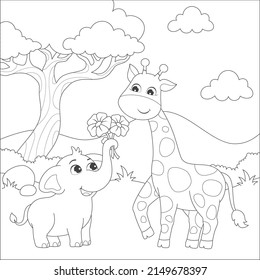 coloring page for kids activity