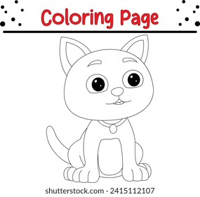 coloring page for kids. Black and white vector animals for coloring book