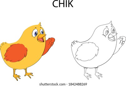 Coloring page for kids, Chik color page, nursery, LKG,UKG
