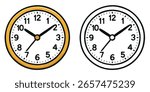 Coloring page for kids Clock. object illustration