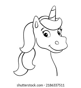 Coloring page for kids. Digital stamp. Cartoon style character. Vector illustration isolated on white background.