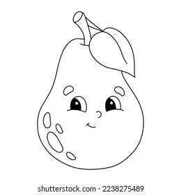 Coloring page for kids. Digital stamp. Cartoon style character. Isolated on white background. Vector illustration.