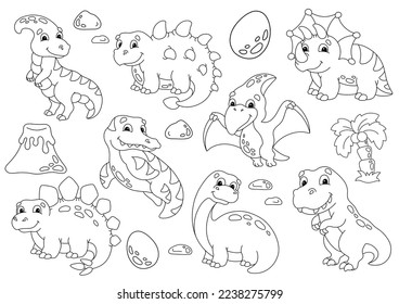 Coloring page for kids. Digital stamp. Cartoon style character. Isolated on white background. Vector illustration.