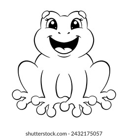 Coloring page for kids. Digital stamp. Cartoon style character. Isolated on white background. Vector illustration.