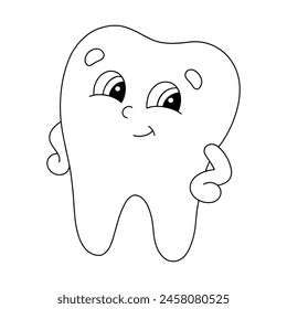 Coloring page for kids. Digital stamp. Cartoon style character. Isolated on white background. Vector illustration.