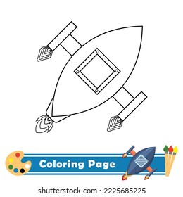 coloring page for kids, 
 rocket vector