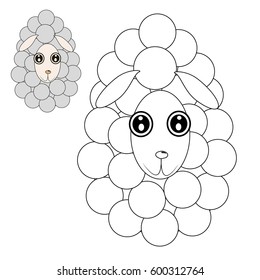 Coloring page for kids. Vector.
