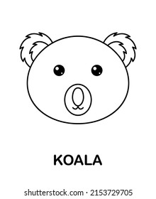 Coloring page with Koala for kids